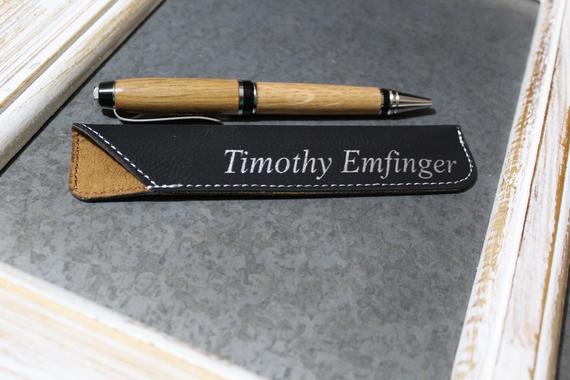 Personalized Pen Sleeve - Pen Box, pen gift box, engraved pen sleeve
