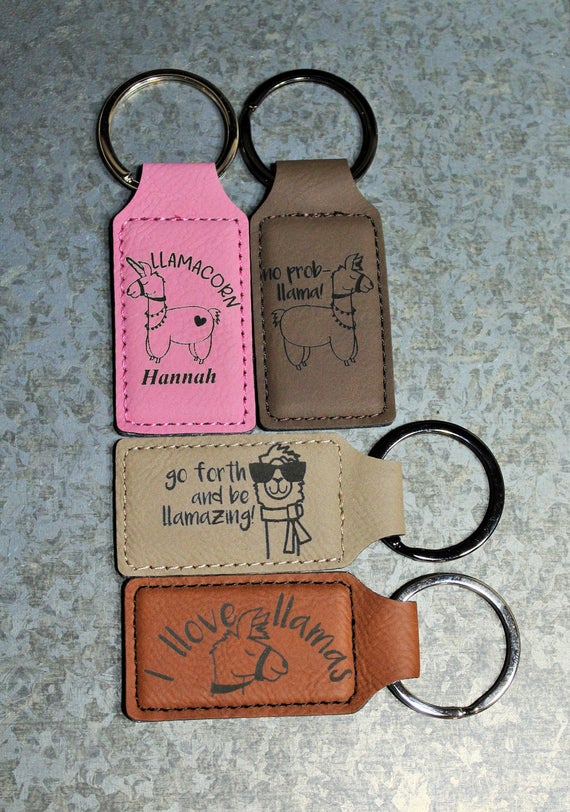 Llama Keychains - Personalized Llama Keychain