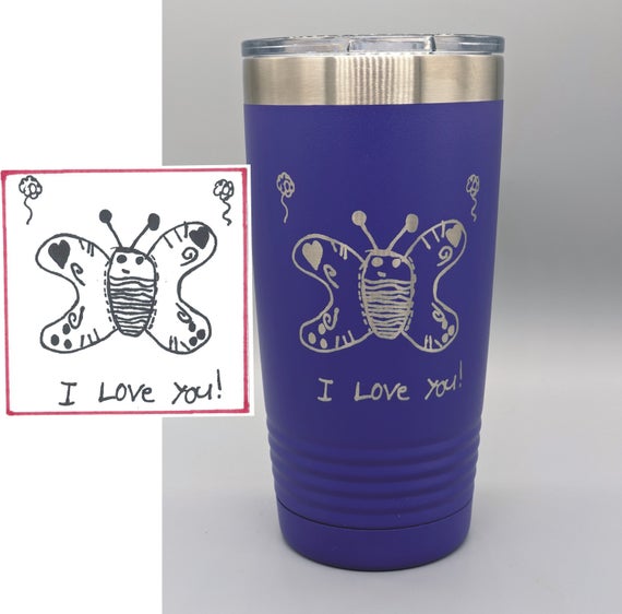Personalized 20oz tumbler in your own handwriting - Mother's Day, Father's Day, gift for mom or dad, grandma, grandpa, grandparent gift