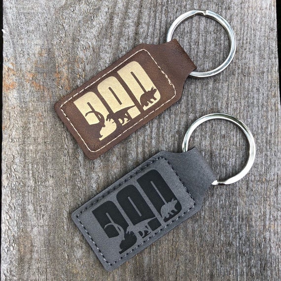 Dino Dad keychain - dinosaur dad, Father's Day gift from son, new dad, first Father's Day keychain, birthday gift for dad