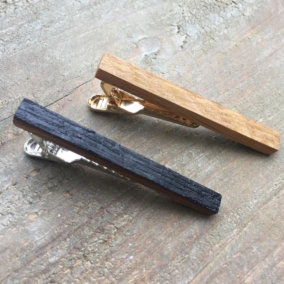 Whiskey Barrel Tie Clip - Matches cuff links, Father's Day, birthday, 5th anniversary gift, manly gift, groomsmen gift, tie bar, bartie
