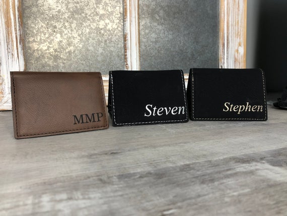 Personalized Trifold leatherette wallet - anniversary gift, Father’s Day gift, birthday gift for him, boyfriend gift