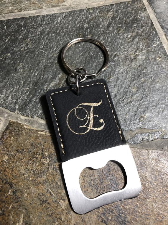 Custom keychain with bottle opener - groomsmen gift, wedding favors, bridesmaid gift