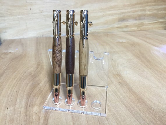 Bolt Action Bullet Pen and Pencil Set in Black Walnut - Tim's Pens and Gifts