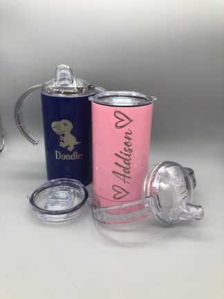 2 Lid Sippy Cup Tumbler/ Toddler Tumbler - 12 oz